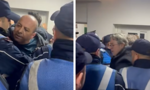 Protesta në Tiranë përfundoi por tensionet vazhdojnë  deputetët e PD së përplasën me policët në stacion  pamje