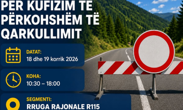 Për shkak të garës automobilistike  sot dhe nesër mbyllet përkohësisht rruga Brezovicë Prevallë